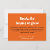 カスタム先生サンキューカード 招待状 (裏面)