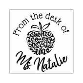 カスタム先生スタンプ!机から… ラバースタンプ (インプリント)