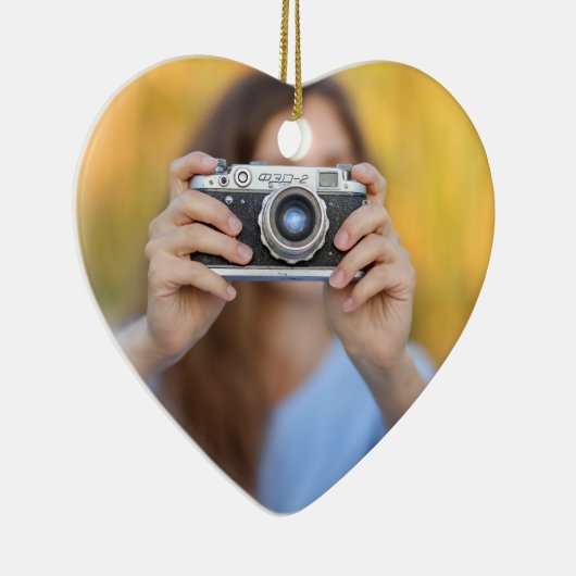 カスタム先生パーソナライズされた写真 セラミックオーナメント (右)