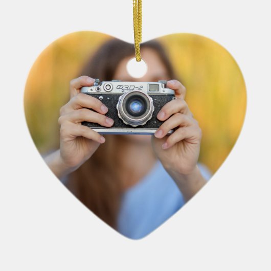 カスタム先生パーソナライズされた写真 セラミックオーナメント (正面)