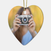 カスタム先生パーソナライズされた写真 セラミックオーナメント (左)