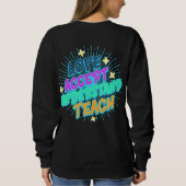 カスタム先生ラブアキャセットインツ教えレトロ スウェットシャツ (裏面)