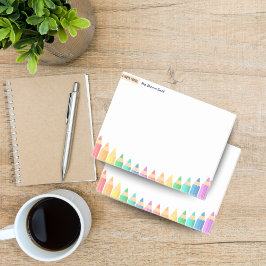 カスタム先生付箋カラフル – 鉛筆 ポストイット