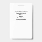 カスタム先生写真IDバッジ – 学校のセキュリティ バッジ (裏面)