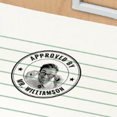 カスタム先生名おもしろい顔承認採点 セルフインキングスタンプ