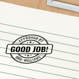 カスタム先生名お疲れ！宿題の承認 セルフインキングスタンプ