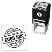 カスタム先生名お疲れ!宿題の承認 セルフインキングスタンプ (インサイチュ)