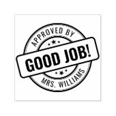 カスタム先生名お疲れ!宿題の承認 セルフインキングスタンプ (デザイン)