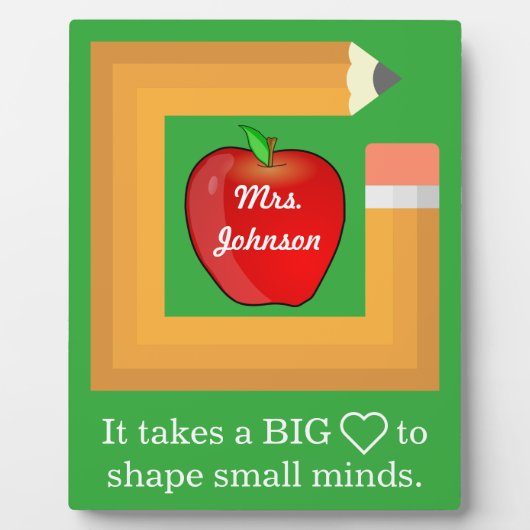 カスタム先生引用文パーソナライズされた先生 フォトプラーク (正面)