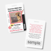 カスタム先生教職員IDバッジ バッジ (Front & Back)