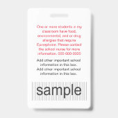 カスタム先生教職員IDバッジ バッジ (Back)