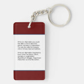 カスタム先生社員の写真名ロゴ キーホルダー (裏面)