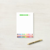 カスタム先生色鉛筆 ポストイット (デスク上)