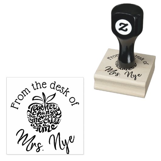 カスタム先生!2x2のデスクから ラバースタンプ (押印)