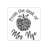 カスタム先生!2x2のデスクから ラバースタンプ (インプリント)