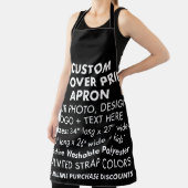 カスタム全パーソナライズされたプリントエプロンブラック(L) エプロン (インサイチュ)