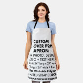 カスタム全パーソナライズされたプリントエプロン30インチロング エプロン (着用した状態)