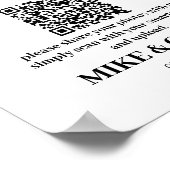 カスタム共有愛を共有する写真qrコード記号 ポスター (角)