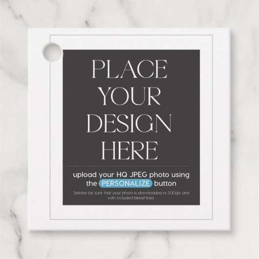 カスタム円と正方形ラベル フェイバータグ (正面)