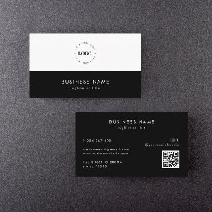 カスタム円のロゴ プロフェッショナル会社のQRコード 名刺