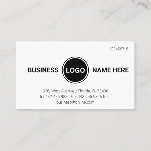 カスタム円ロゴプロフェッショナル 名刺 (正面)