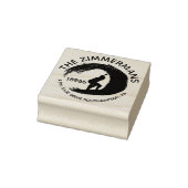 カスタム円形サーフ波ファミリ名 ラバースタンプ (スタンプ)