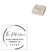 カスタム円形ファ素朴ミリ名 ラバースタンプ (押印)