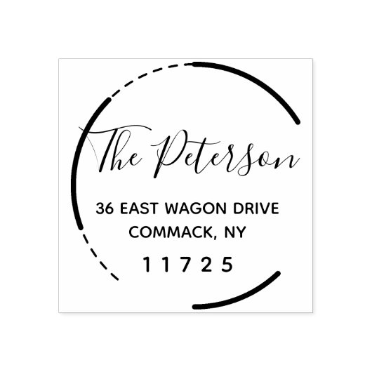 カスタム円形ファ素朴ミリ名 ラバースタンプ (インプリント)