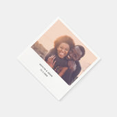 カスタム写パーソナライズされた結婚真 スタンダードカクテルナプキン (角)