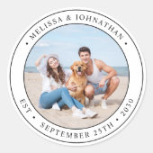 カスタム写モダン結婚真 ラウンドシール (正面)