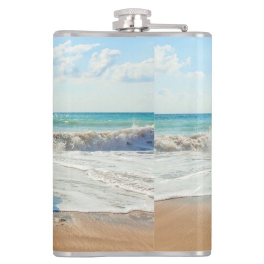 カスタム写ユニーク真-自分のデザイン フラスク (裏面)