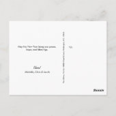 カスタム写真あいさつモダンき年表 ポストカード (裏面)