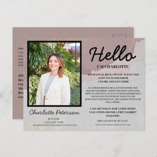 カスタム写真あなたの近くのモダン財実在団 ポストカード (正面/裏面)