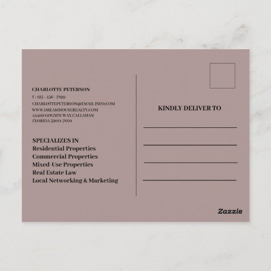 カスタム写真あなたの近くのモダン財実在団 ポストカード (裏面)