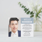 カスタム写真あなたの近所の不動産仲介業者実在財産 ポストカード (スタンド正面)