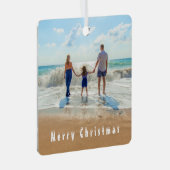 カスタム写真あなた自身のデザインクリスマス装飾 メタルオーナメント (正面右)