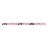 カスタム写真ありがとうご連結婚絡のフローラ サテンリボン (正面)