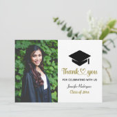 カスタム写真ありがとう卒業キャップグラード サンキューカード (スタンド正面)