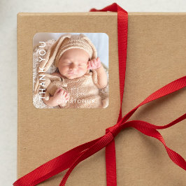 カスタム写真ありがとう スクエアシール