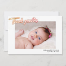 カスタム写真ありがとう。パーソナライズされた誕生
