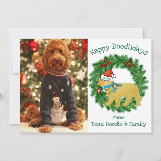 カスタム写真いけなChristmas Goldendoodle (正面)