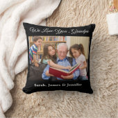 カスタム写真おじいちゃん名おじいちゃんを愛している クッション (ブランケット)