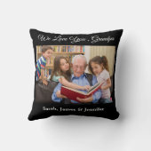 カスタム写真おじいちゃん名おじいちゃんを愛している クッション (裏面)