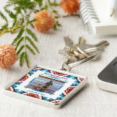 カスタム写真おばあちゃん最高の日おじいちゃん キーホルダー (側面)