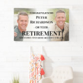 カスタム写真おめでとうの退職バナー 横断幕 (インサイチュ)