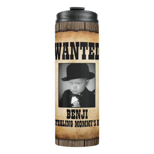 カスタム写真おもしろい指名手配 タンブラー (正面)