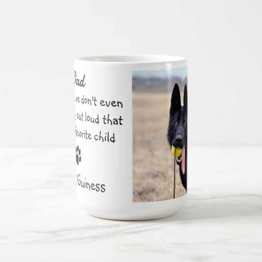 カスタム写真おもしろい犬パパ コーヒーマグカップ (中央)