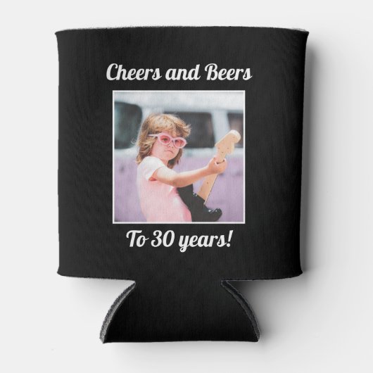 カスタム写真おもしろい30クール歳の誕生日 缶クーラー (正面)