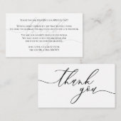カスタム写真お二人で結婚式を共に過ごしていただきありがとうございます エンクロージャーカード (正面/裏面)