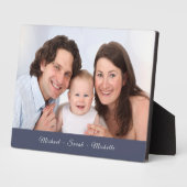 カスタム写真お名前(青) フォトプラーク (側面)